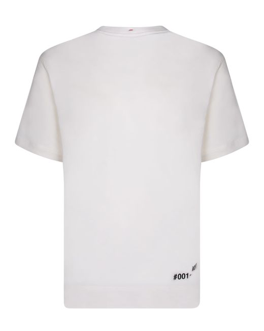 3 MONCLER GRENOBLE White Logo Print T-shirt