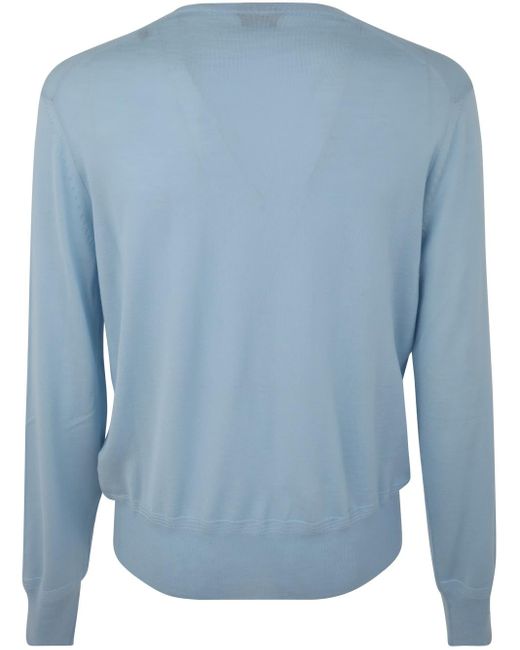 Tom Ford Blue V Neck Sweater for men