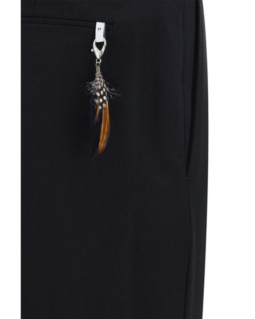 PT Torino Blue Virgin Wool Pants for men