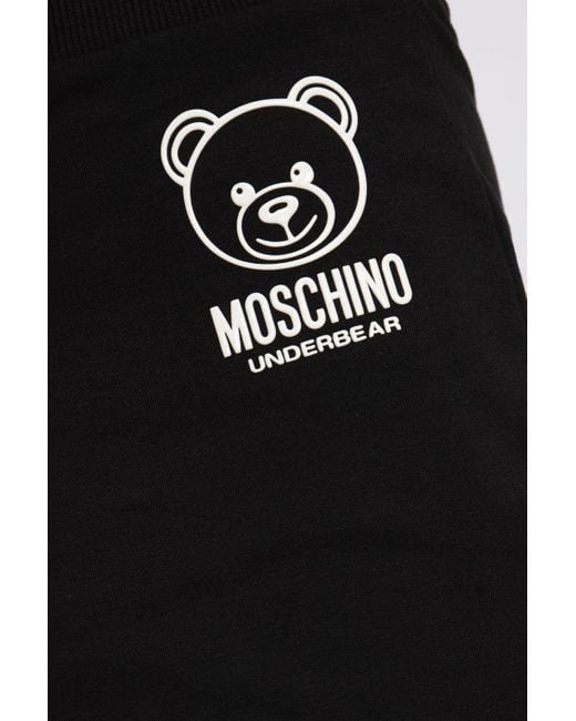 Moschino Black Hoodie With Logo,