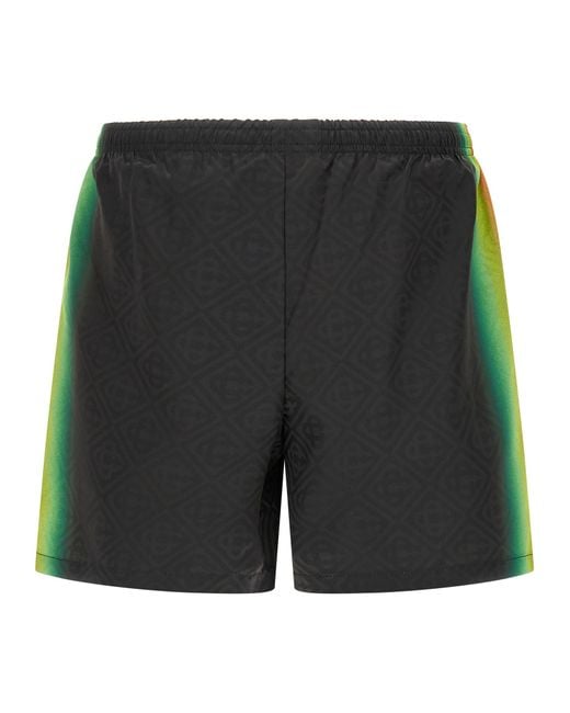 Casablanca Gray Jacquard Logo Swimsuit for men