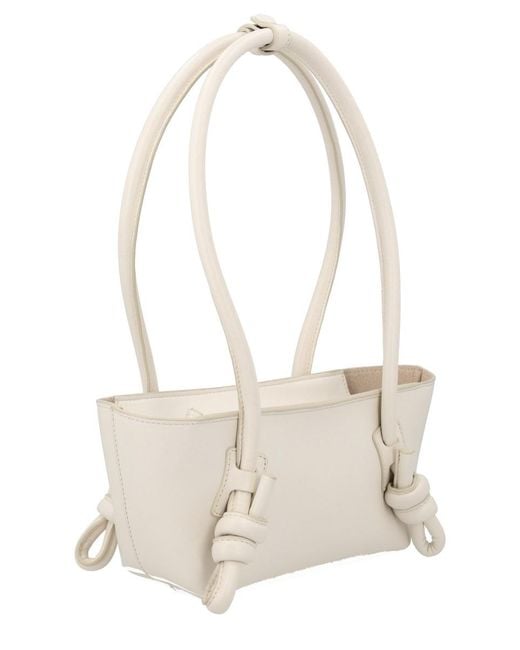 Hereu White Mini Bag Fleca Leather Shoulder