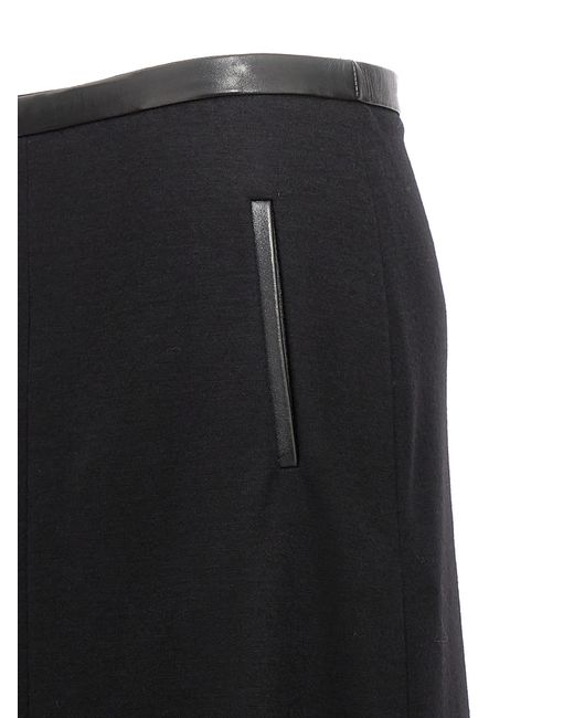Saint Laurent Black Midi Skirt