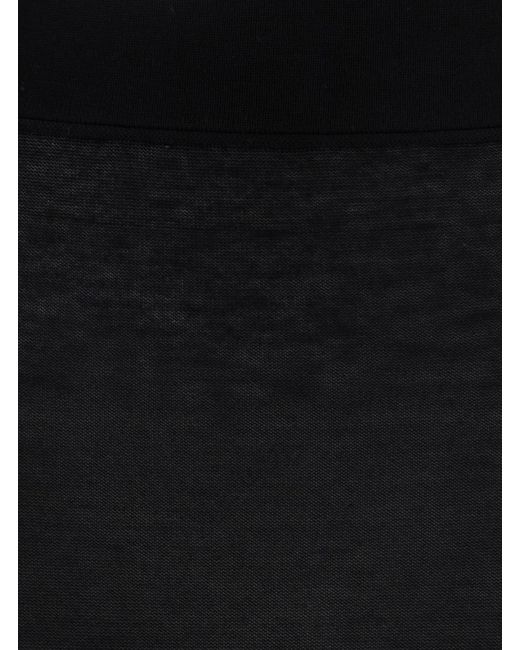 Totême  Black Long Skirt With Elastic Waist Lyocell