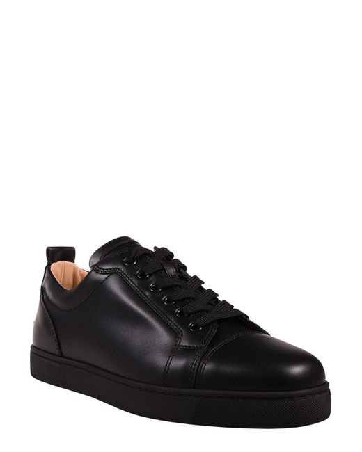 Christian Louboutin Black Leather Louis Junior Trainers, Size: for men
