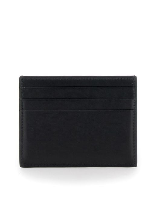 Ferragamo Black Card Holder Florence Calfskin Accessory for men