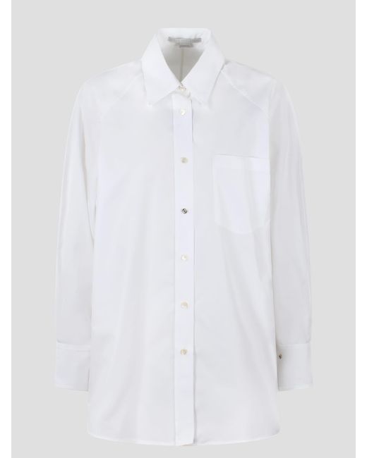 Stella McCartney White Cotton Poplin Straight Shirt