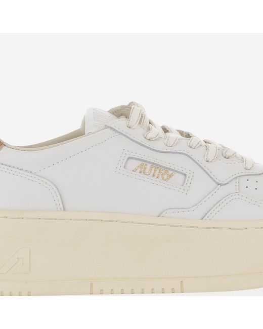 Autry White Lace Up Sneakers