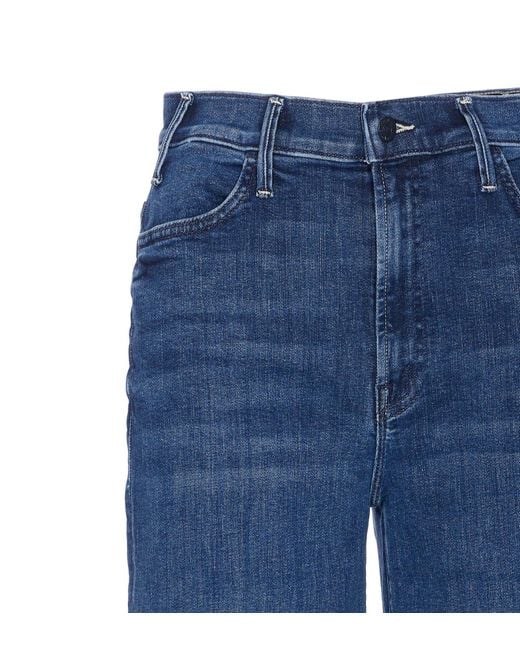 Mother Blue The Hustler Roller Sneak Jeans
