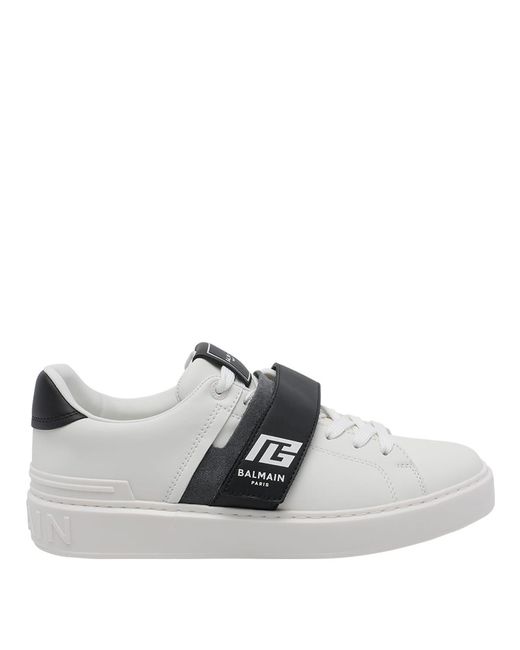 Balmain Gray B-Court Sneakers for men