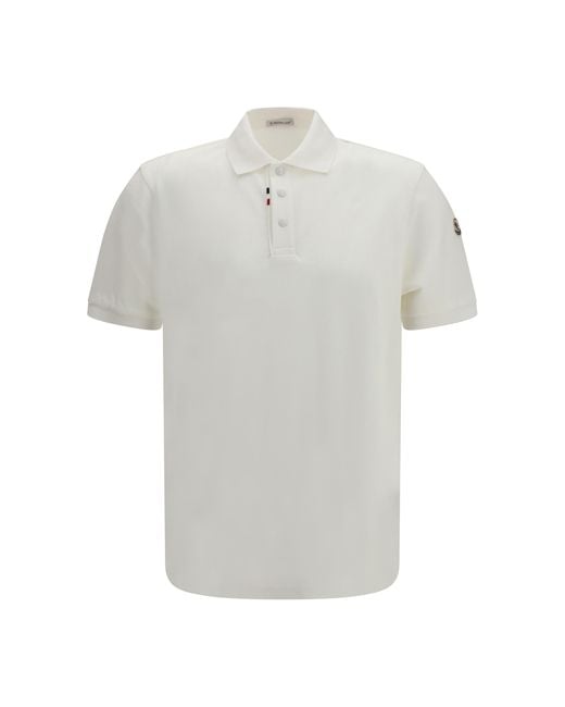 Moncler Gray Cotton Piqué Polo Shirt for men