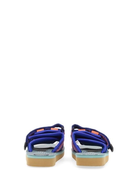 Suicoke Purple Nylon Slipper With Vibram Sole Rubber Sandal for men