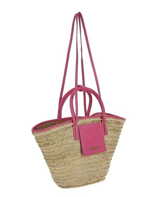 Jacquemus Pink Le Panier Soli Beach Basket Bag