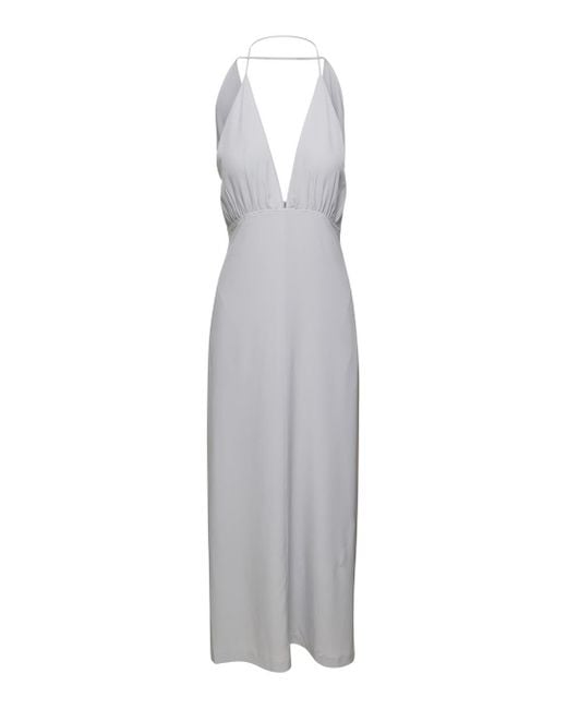 Totême  White Light- Halterneck Midi Dress