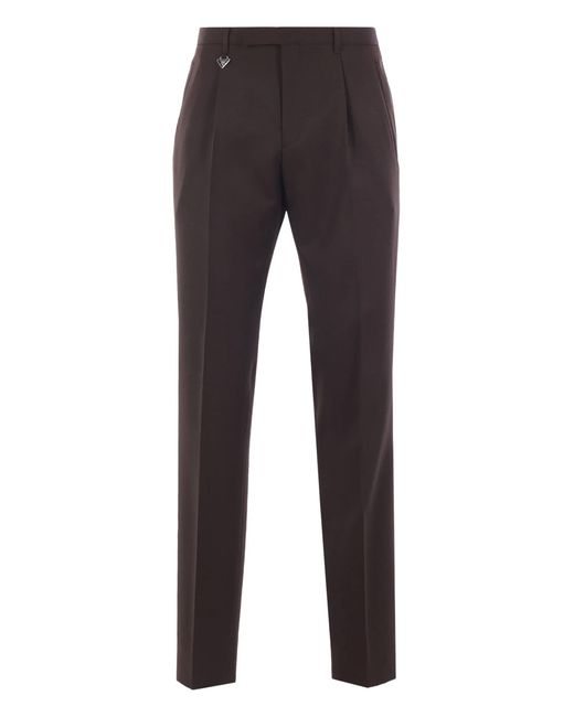 Prada Gray Wool Pants for men