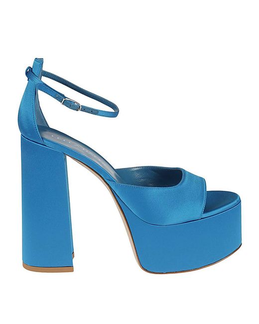 Lella Baldi Blue Heel Sandals
