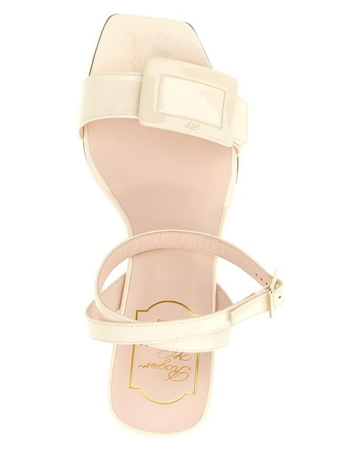 Roger Vivier Natural Belle Vivier Sandals