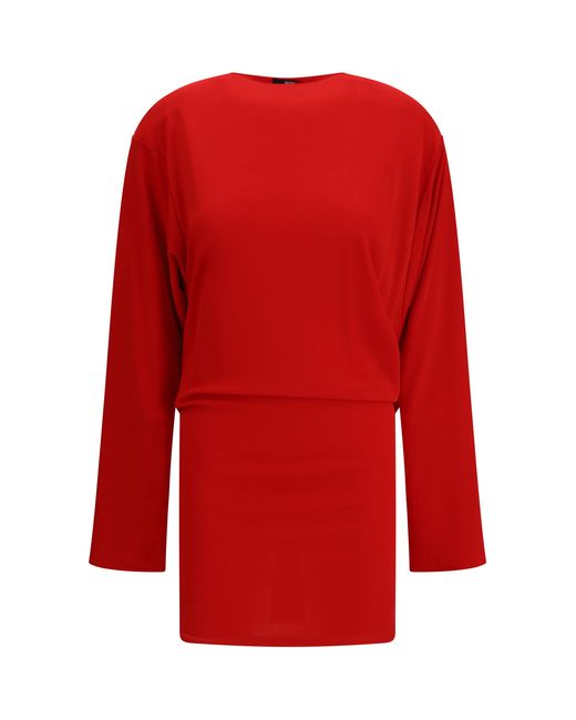 Jacquemus Red La Robe Mistral Dress Viscose; Polyamide