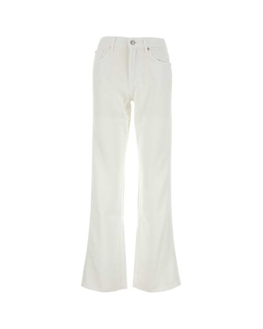 7 For All Mankind White Lyocell Tess Pant
