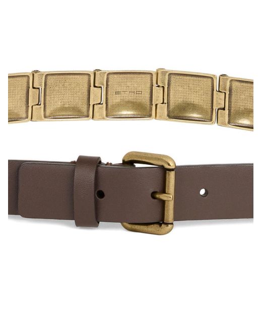 Etro Metallic Belts