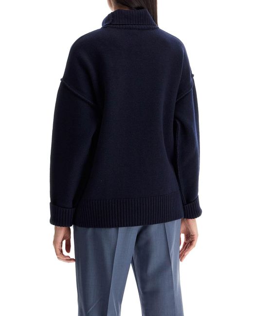 AMI Blue Ami De Coeur Wool Turtleneck Sweater for men