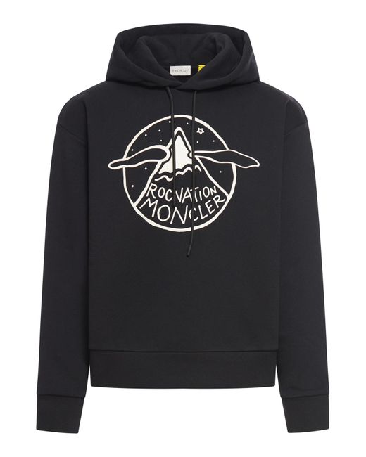 Moncler Genius Black Hoodies Sweatshirt for men