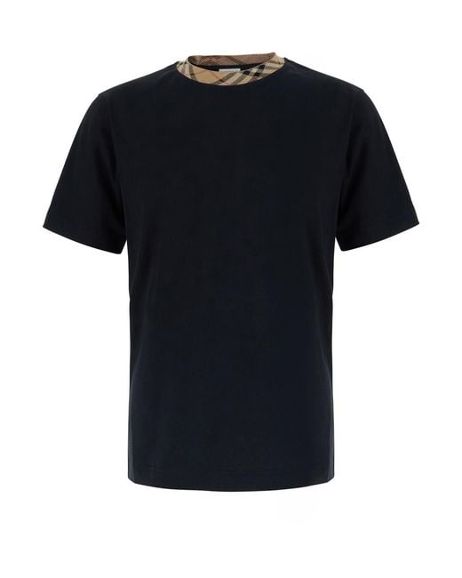 Burberry Black T-Shirt Ryan Cotton T-Shirts for men