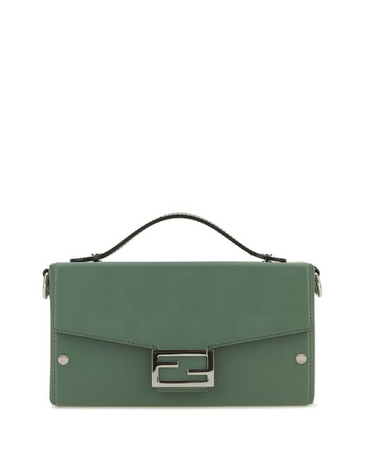 Fendi Green Baguette Soft Trunk Top Handle Bag for men