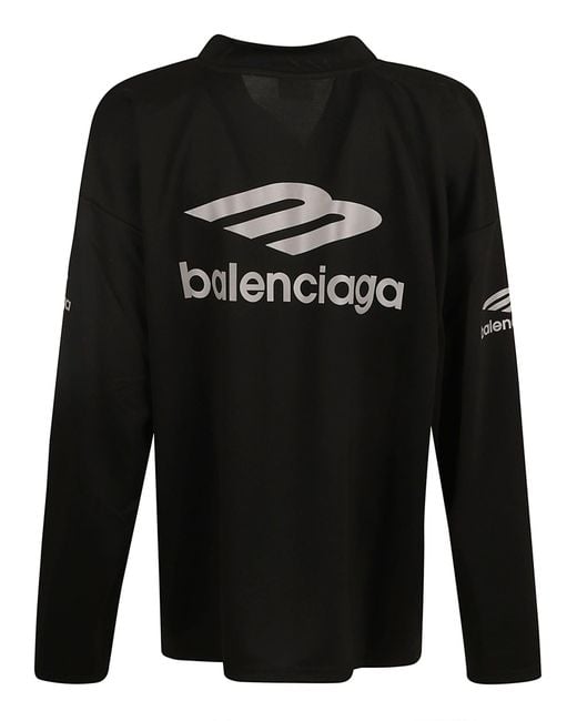 Balenciaga Black Logo Long-sleeved T-shirt for men