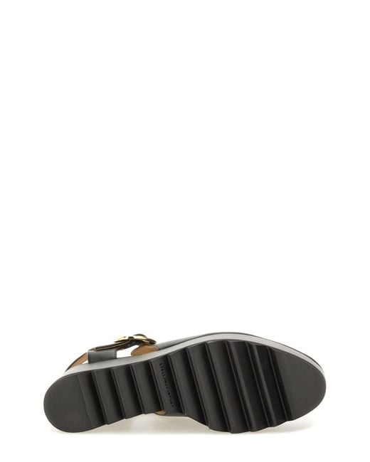 Stella McCartney Black Elyse Sandal With Platform Vegea