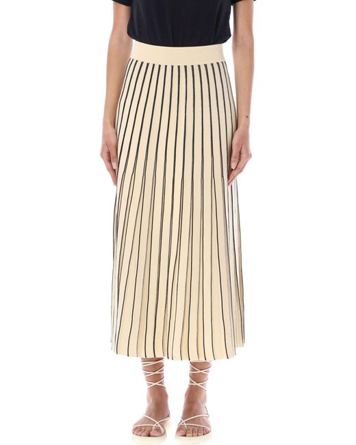 Tory Burch Multicolor Knit Pleated Skirt