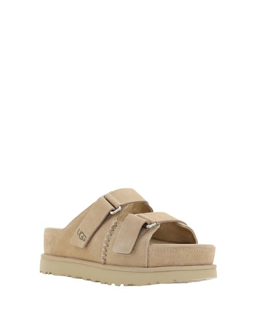 Ugg White Goldenstar Hi Slide Sandals