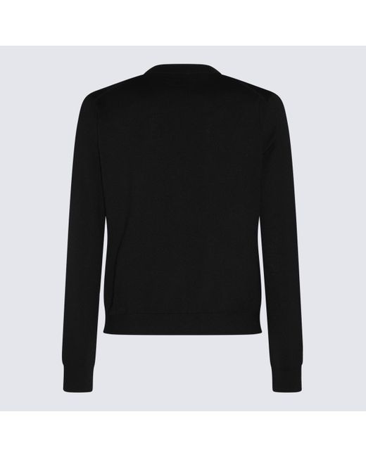 Amiri Black Wool And Cotton Blend Sweater for men