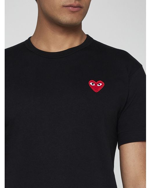 Comme des Garçons Black Logo-patch Cotton T-shirt for men