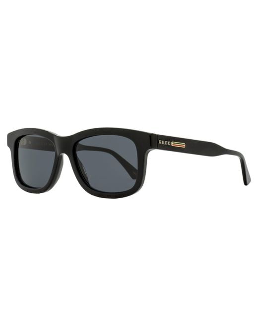 Gucci Black Rectangular Sunglasses Gg0824S 001 53Mm Plastic (Acetate) for men