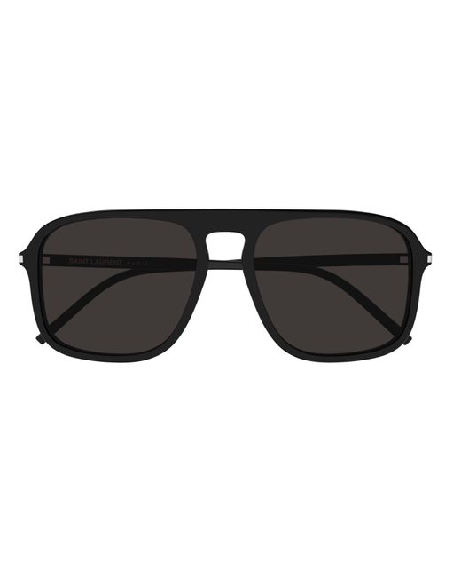 Saint Laurent Black Aviator Sunglasses for men