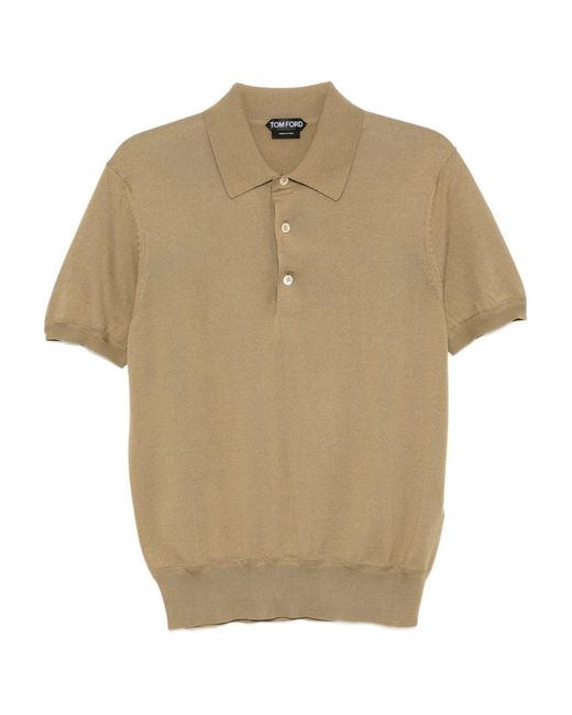 Tom Ford White Polo Shirt Cotton for men