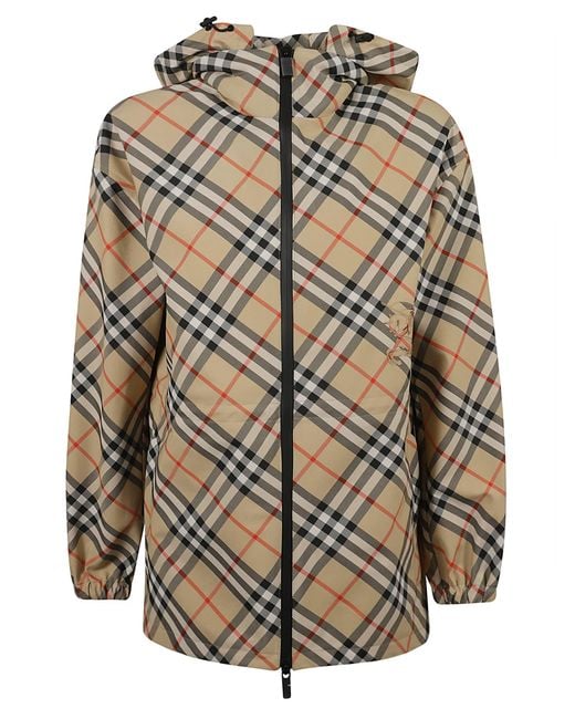 Burberry Gray Check Zip Jacket