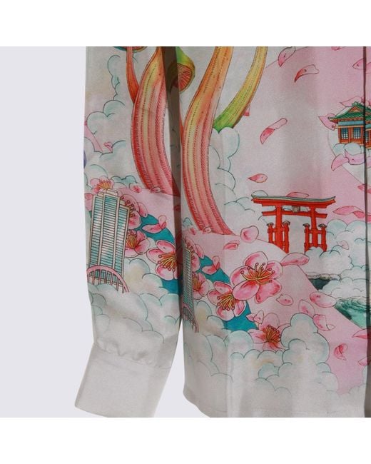 Casablanca Green Silk Shirt for men