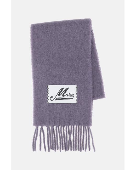 Marni Purple Alpaca Scarf
