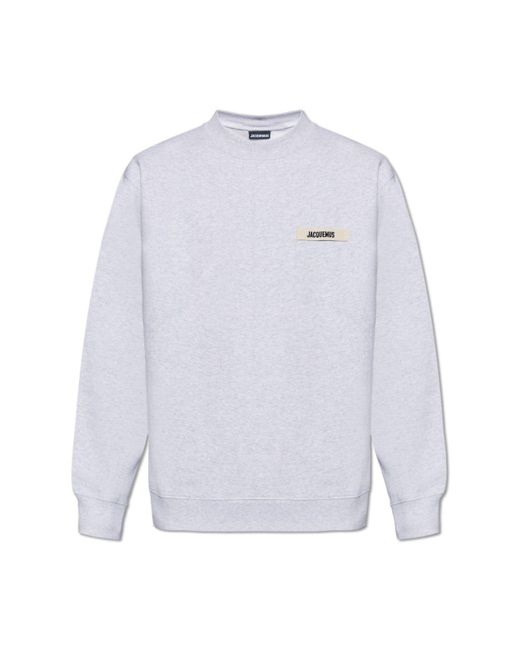 Jacquemus White The Gros Grain Sweatshirt for men