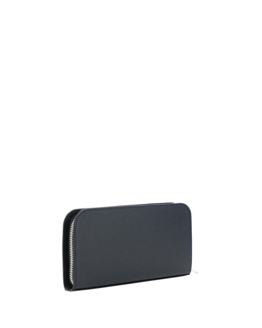 Saint Laurent Gray Leather Wallet Grain De Poudre Calf Umbrellas for men