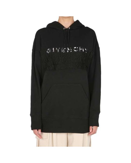 Givenchy Black Logo Hooded Sweatshirt for men
