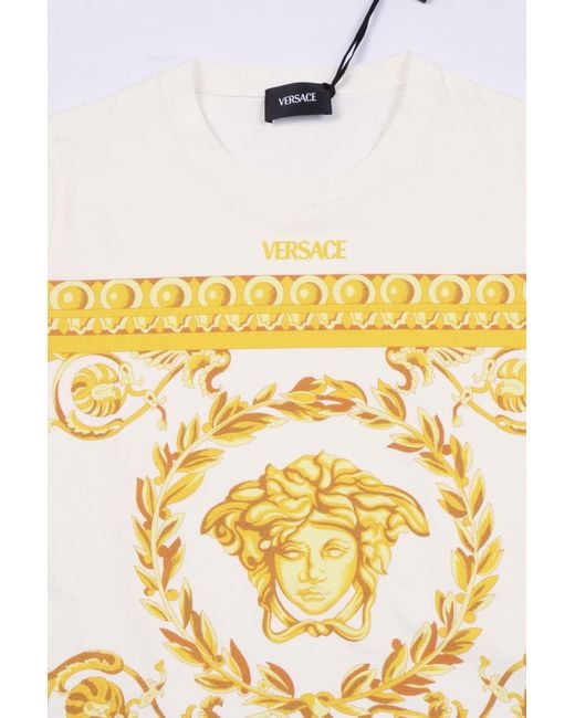Versace Metallic T-Shirt Cotton Short Sleeves