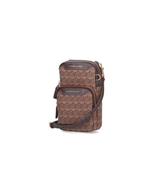Anya Hindmarch Brown Logo Essentials Shoulder Bag