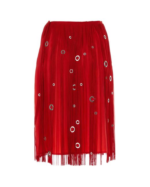 Prada Red Skirts