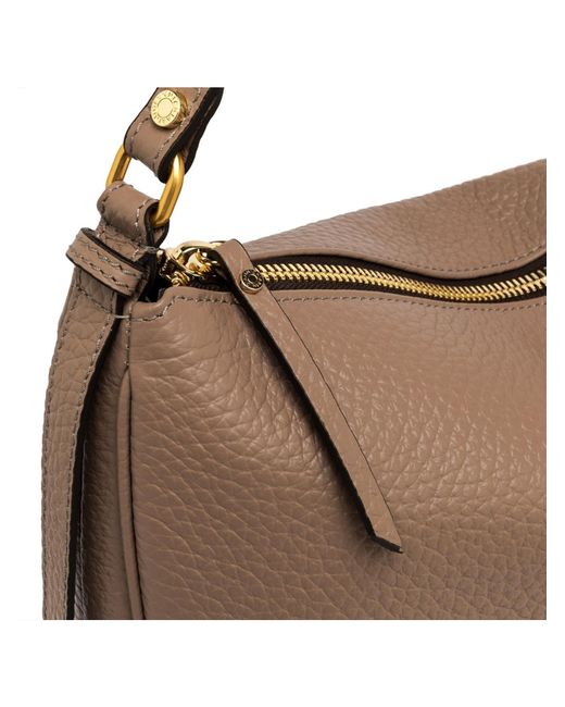 Gianni Chiarini Brown Leather Shoulder Bag Chiara, With Shoulder Strap