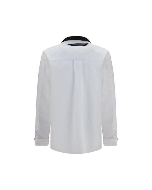 Sacai Gray Polyester Dress Shirt