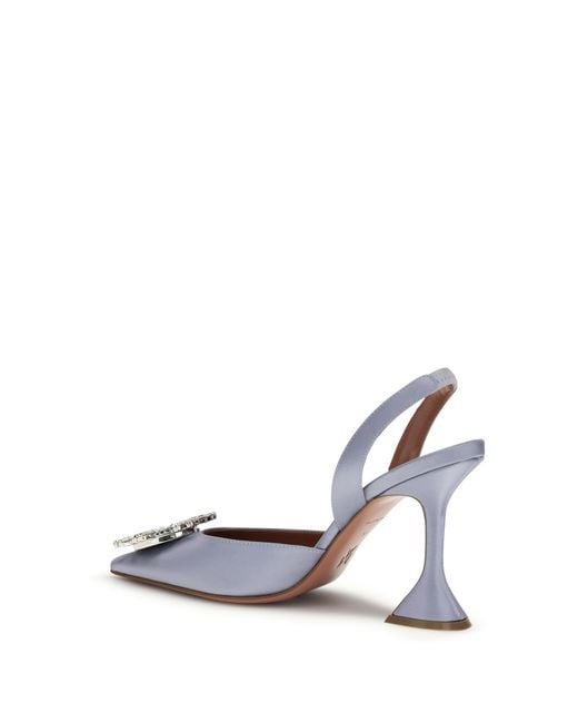 AMINA MUADDI Multicolor Slingback Pumps Begum Lilac- Silk Sandal