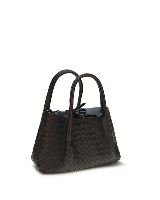 Bottega Veneta Black Handbag Pinacoteca Small Espresso-Mineral-Mb Calf Leather Handbags